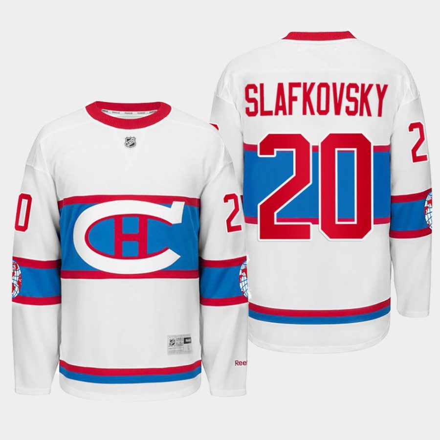 juraj slafkovsky canadiens white winter classic 2016 throwback jersey