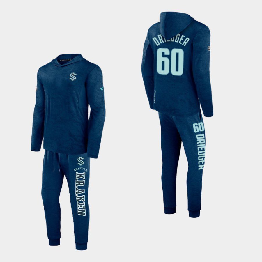 kraken chris driedger blue authentic pro hoodie pants set