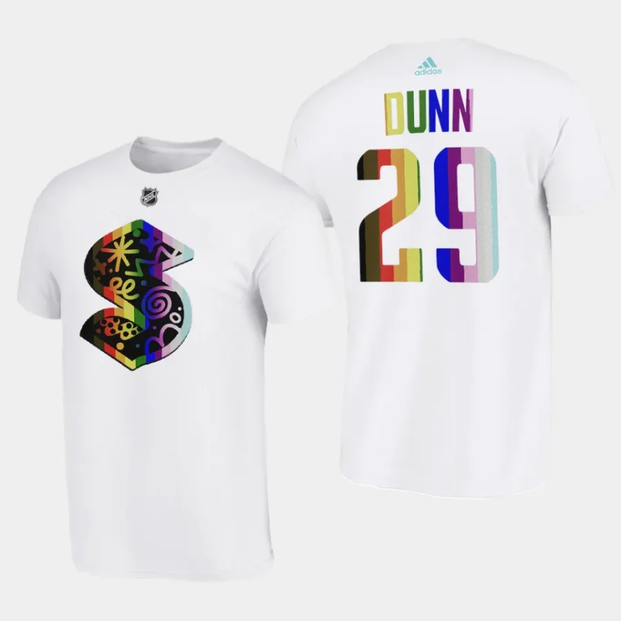 kraken vince dunn white special 2024 pride night t shirt