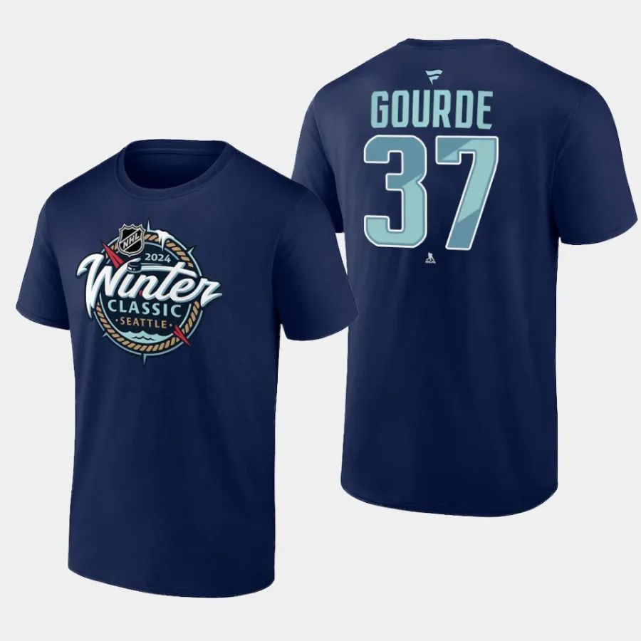 kraken yanni gourde blue 2024 nhl winter classic name number t shirt