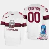 latvia hockey custom 2023 iihf world championship home jersey white