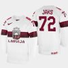 latvia hockey janis jaks 2022 iihf world championship home jersey white