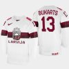 latvia hockey rihards bukarts 2022 iihf world championship home jersey white