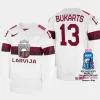 latvia hockey rihards bukarts 2023 iihf world championship home jersey white