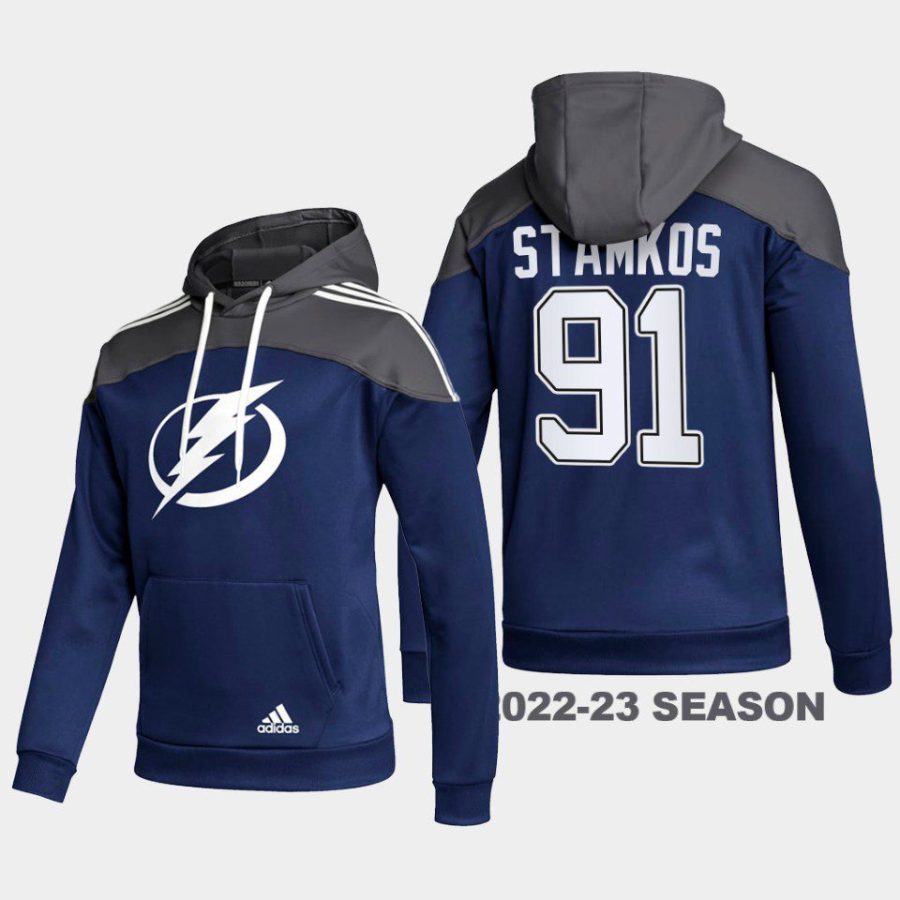 lightning steven stamkos blue stylish aeroready pullover hoodie