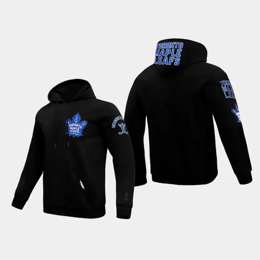 maple leafs men black pro standard classic pullover hoodie