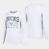 men anaheim ducks retro graphic white long sleeve crew t shirt