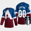 men avalanche custom stadium series 2022 western champs burgundy jersey