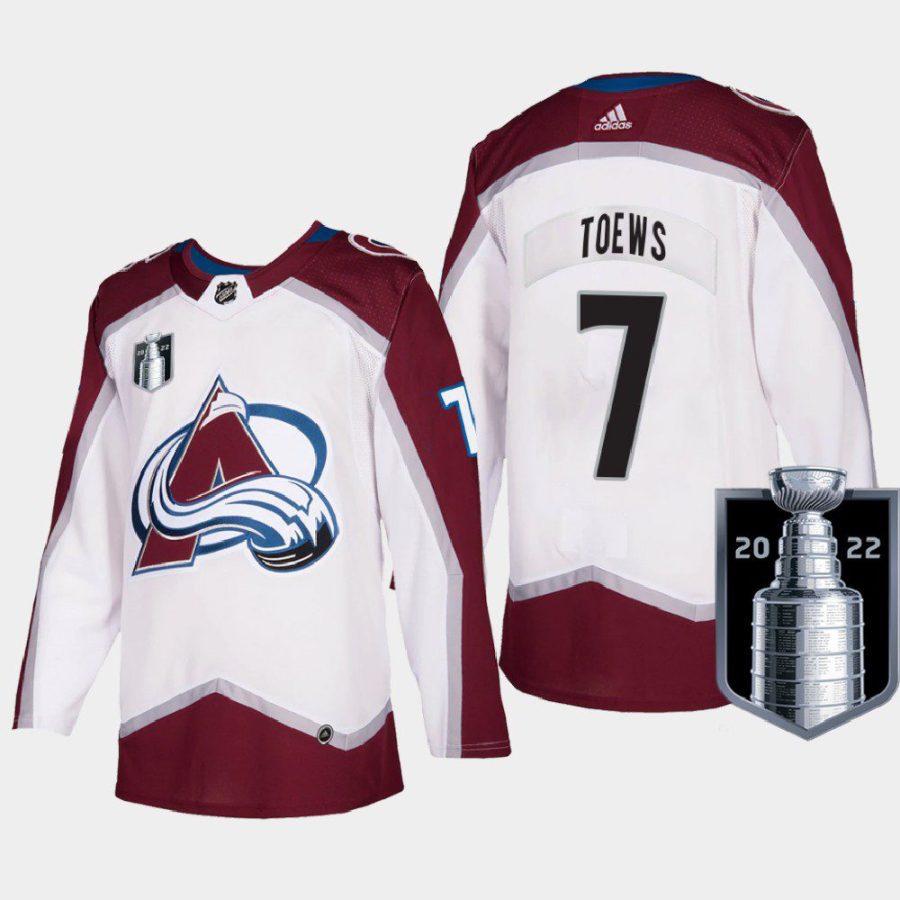 men avalanche devon toews authentic 2022 western conference champs white jersey