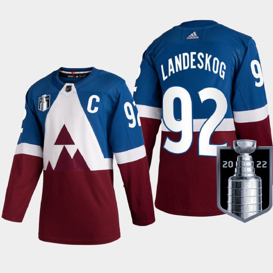 men avalanche gabriel landeskog stadium series 2022 western champs burgundy jersey