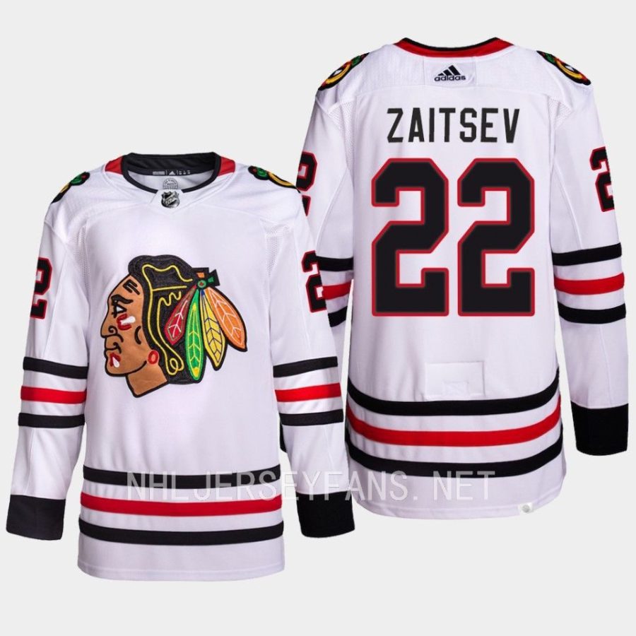 men blackhaw nikita zaitsev away authentic primegreen white jersey