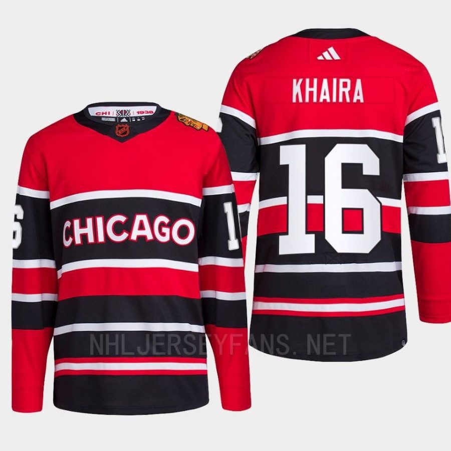 men blackhawks jujhar khaira 2022 authentic primegreen reverse retro 2.0 red jersey