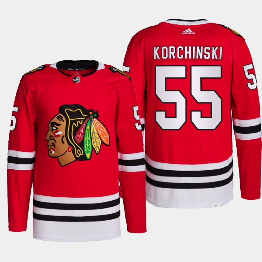 men blackhawks kevin korchinski primegreen home authentic pro red jersey