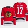 men blackhawks nick foligno primegreen home authentic pro red jersey