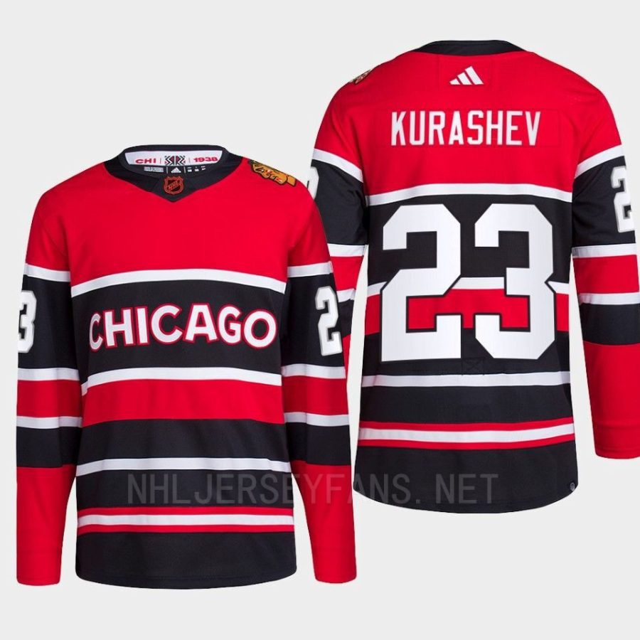 men blackhawks philipp kurashev 2022 authentic primegreen reverse retro 2.0 red jersey