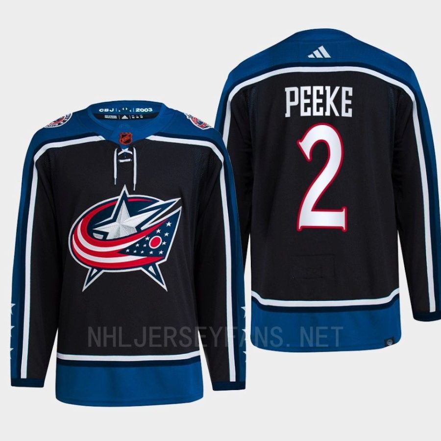 men blue jackets andrew peeke 2022 authentic primegreen reverse retro 2.0 navy jersey