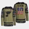 men blues brayden schenn warmup veterans day 2022 camo jersey