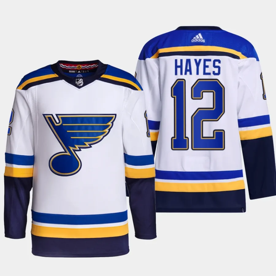 men blues kevin hayes primegreen away authentic pro white jersey