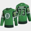 men bruins charlie mcavoy warm up st patricks day 2022 green jersey