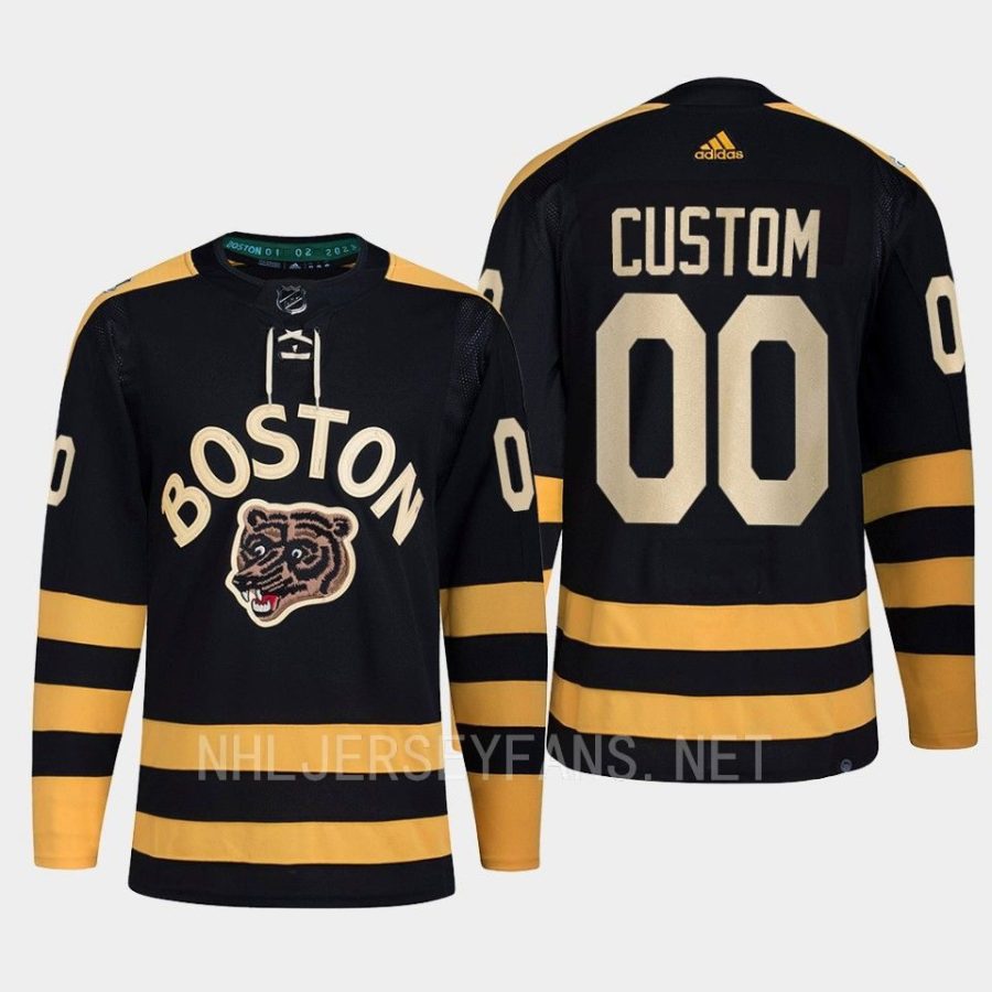 men bruins custom primegreen 2023 winter classic black jersey