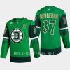 men bruins patrice bergeron 2023 st. patricks day primegreen authentic jersey green