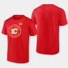 men calgary flames 2023 nhl heritage classic red primary logo t shirt