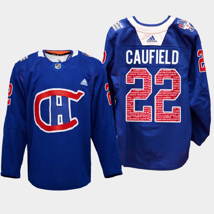 men canadiens cole caufield special edition radioteledon 2022 royal jersey