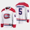 men canadiens david reinbacher men 2023 nhl draft away breakaway player white jersey