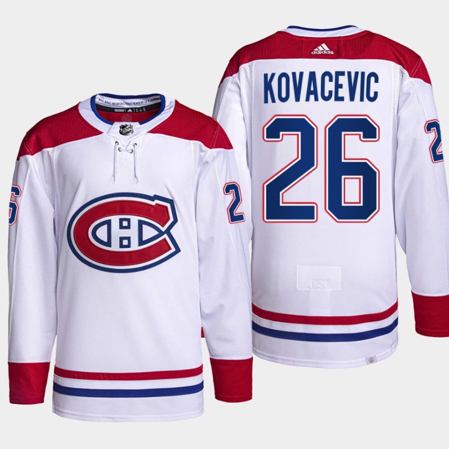 men canadiens johnathan kovacevic away primegreen white jersey