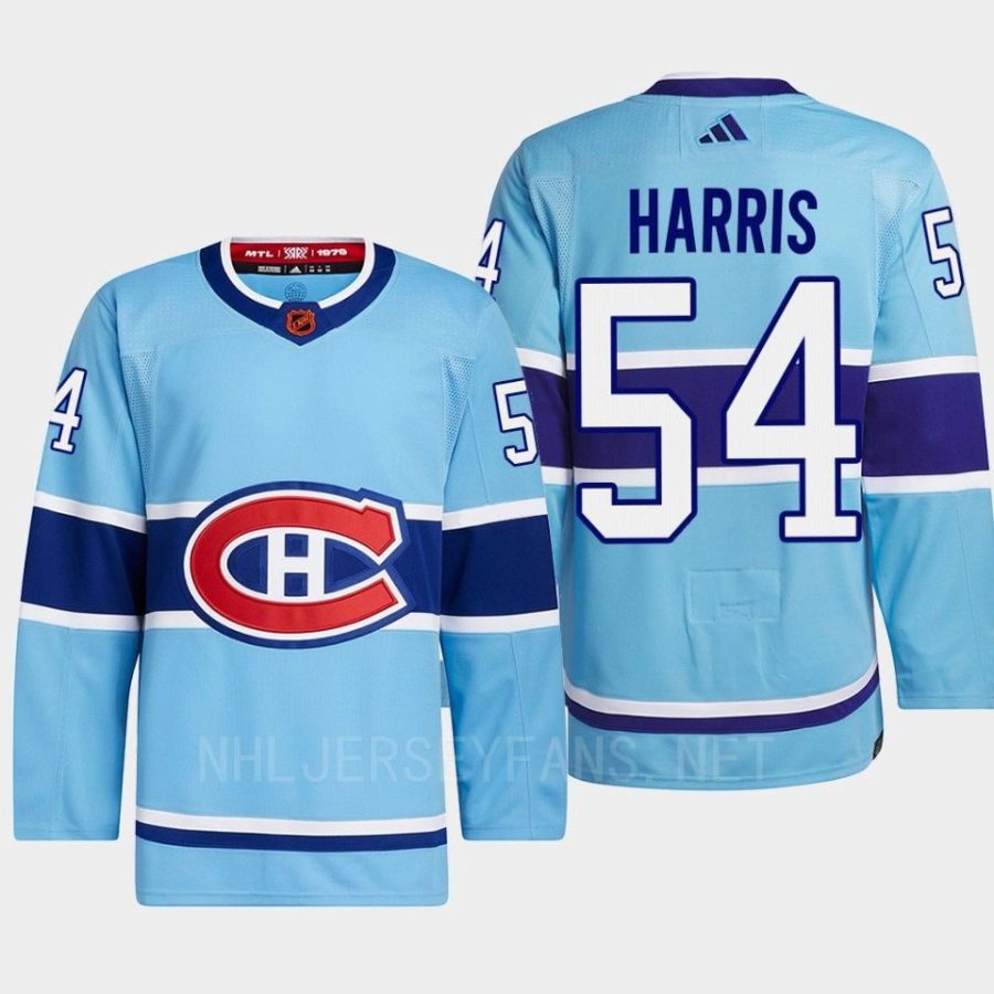 men canadiens jordan harris 2022 authentic primegreen reverse retro 2.0 blue jersey