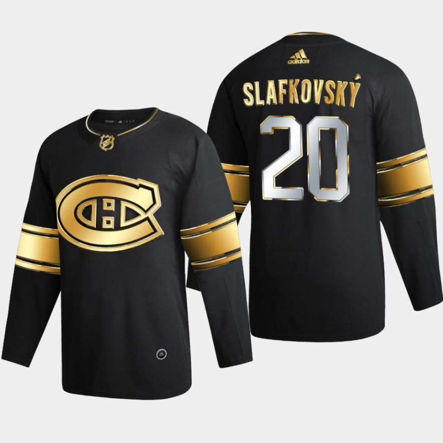 men canadiens juraj slafkovsky men 2022 nhl draft golden edition black jersey