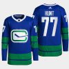 men canucks brad hunt 2022 primegreen authentic pro alternate blue jersey