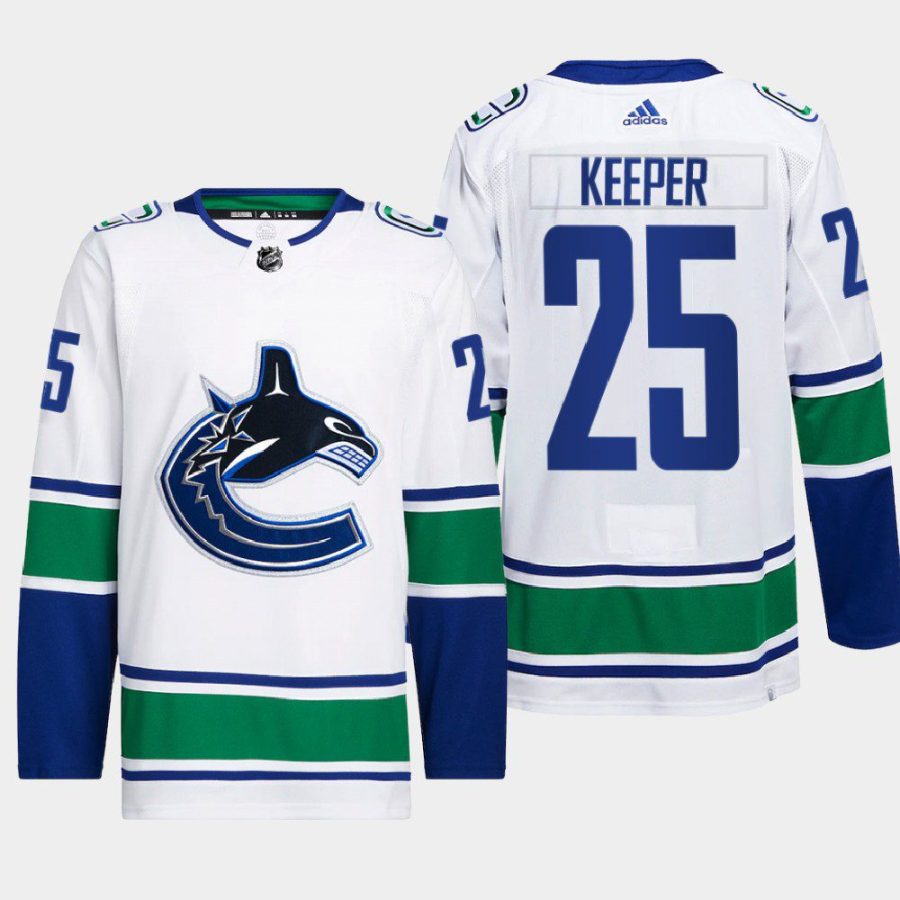 men canucks brady keeper 2022 primegreen authentic pro away white jersey