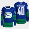 men canucks elias pettersson 2022 primegreen authentic pro alternate blue jersey