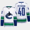 men canucks elias pettersson 2022 primegreen authentic pro away white jersey