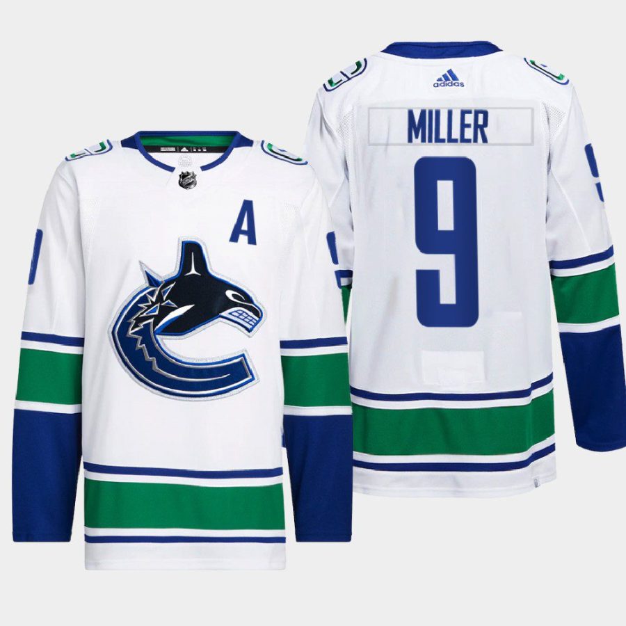 men canucks j.t. miller 2022 primegreen authentic pro away white jersey