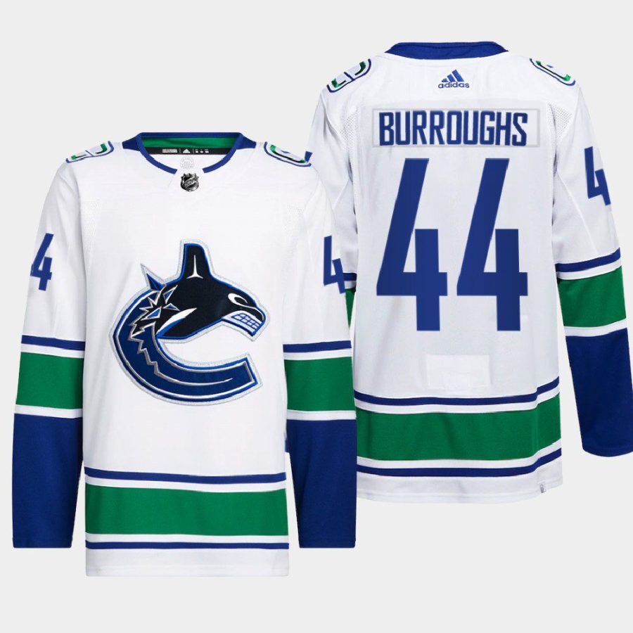 men canucks kyle burroughs 2022 primegreen authentic pro away white jersey