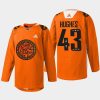 men canucks quinn hughes warmup national day for truth and reconciliation 2022 orange jersey