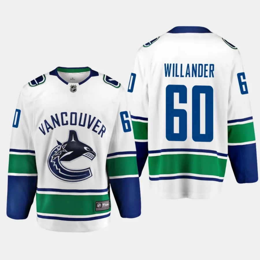 men canucks tom willander men 2023 nhl draft away breakaway player white jersey