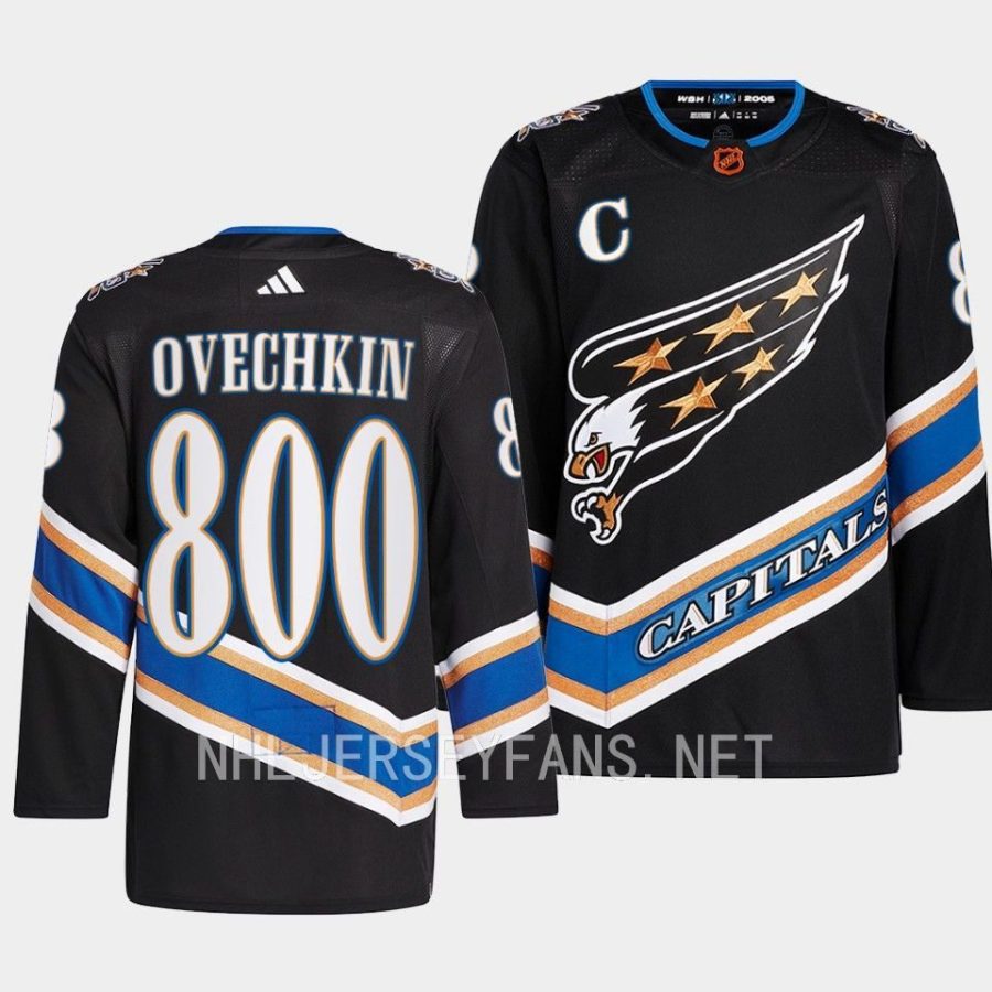 men capitals alexander ovechkin reverse retro gr800 black jersey