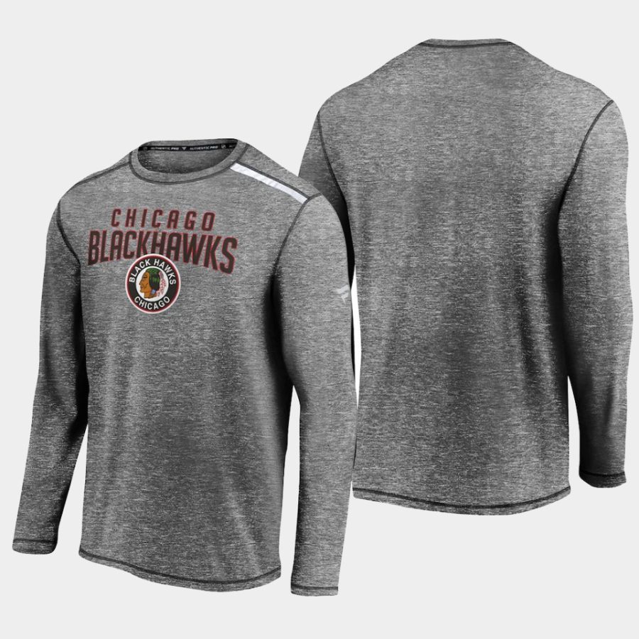 men chicago blackhawks special edition gray long sleeve t shirt