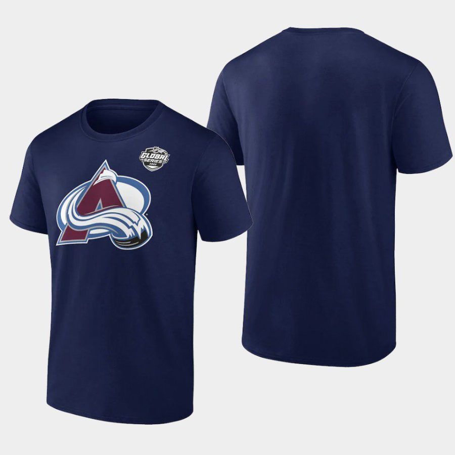 men colorado avalanche 2022 nhl global series navy t shirt