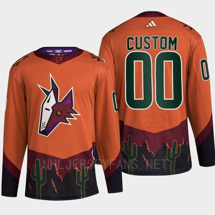 men coyotes custom 2022 authentic primegreen reverse retro 2.0 orange jersey