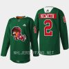 men coyotes patrik nemeth 2022 warmup howliday green jersey