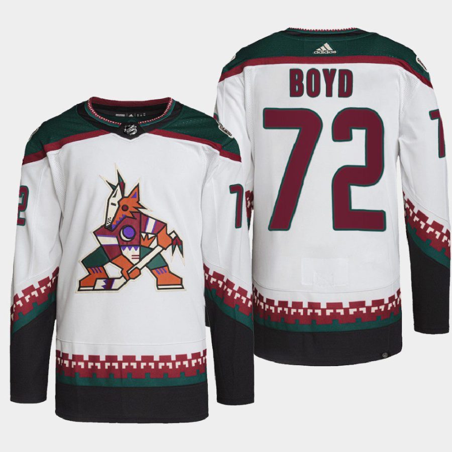 men coyotes travis boyd 2022 primegreen authentic pro away white jersey