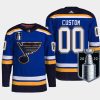 men custom blues blue 2022 stanley cup playoffs authentic pro jersey