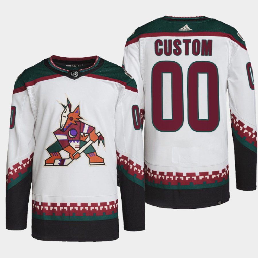 men custom coyotes white away primegreen authentic pro jersey