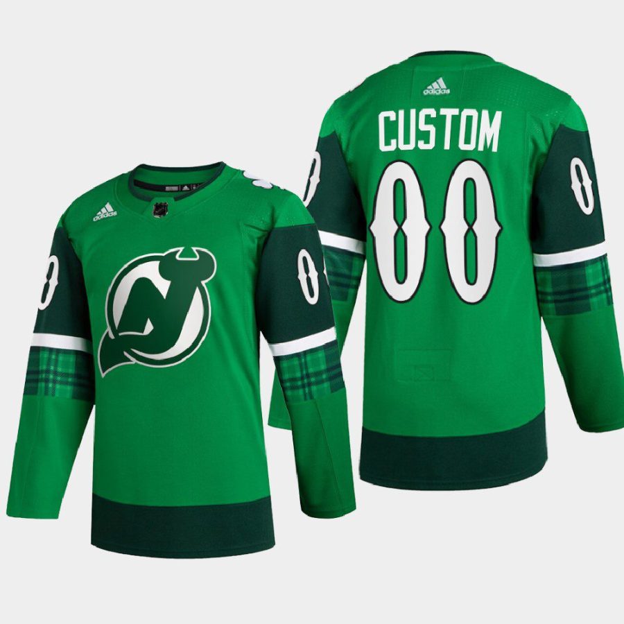 men custom devils green st patricks day warm up jersey