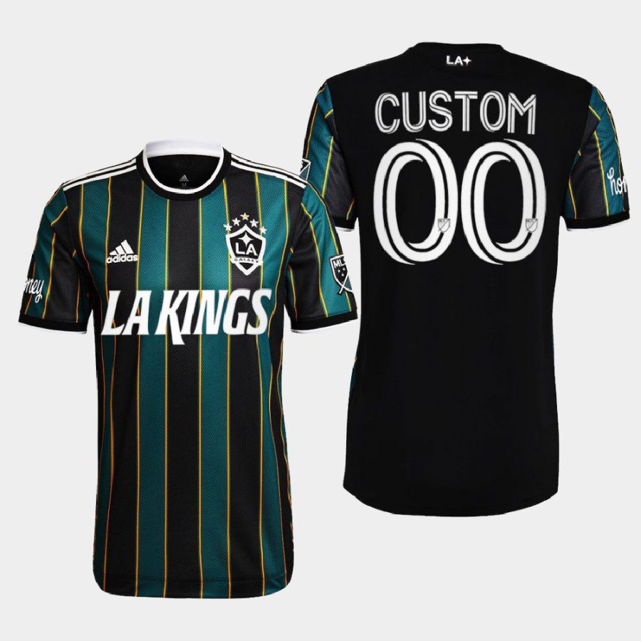 men custom kings black la galaxy night jersey