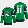 men custom panthers green st. patricks day warm up jersey